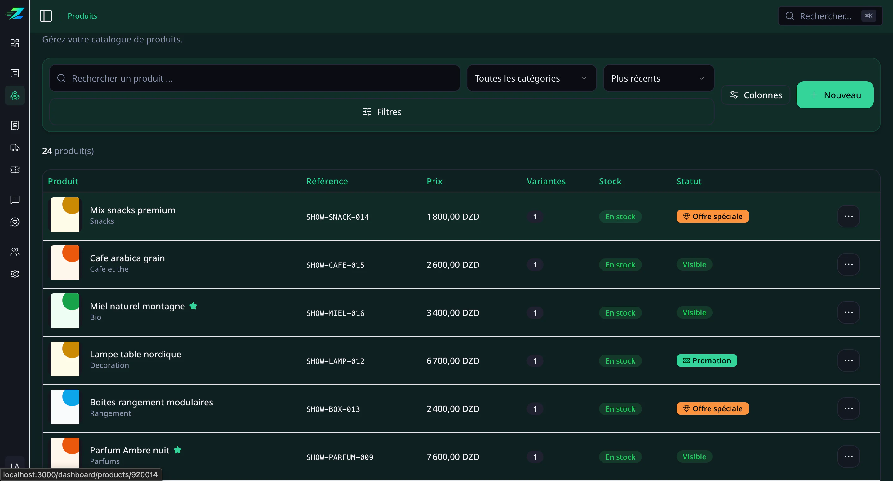 Gestion de catalogue complète